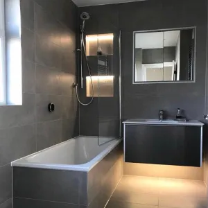 grey bathroom